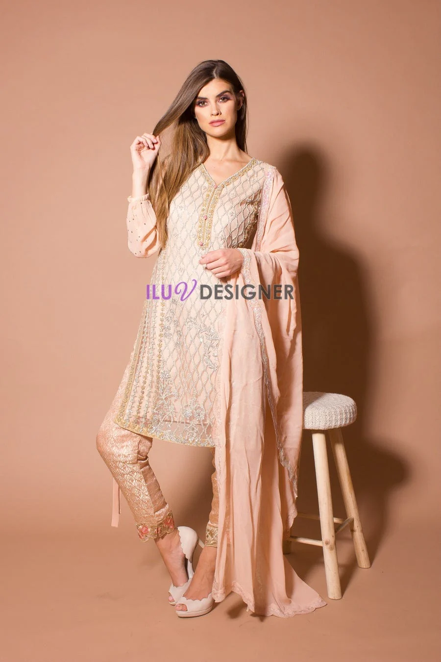 Full Handwork Formal Dress by Sakeena Hasan - Image 8