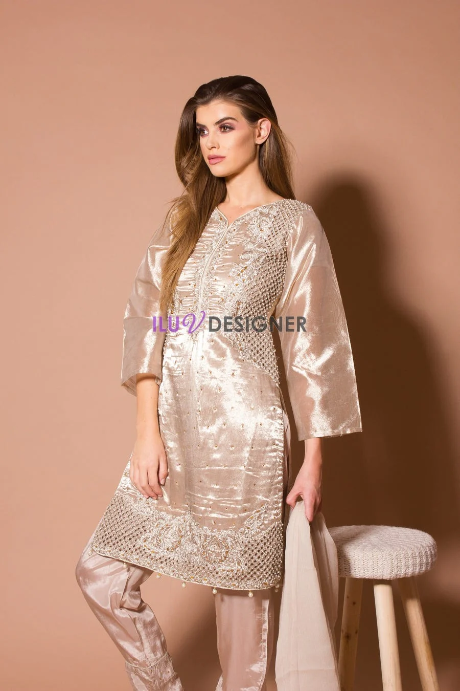 Luxury Formal Dress by Sakeena Hasan - Image 8