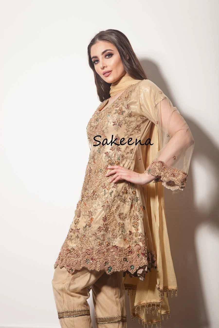 Luxury Formal Dress by Sakeena Hasan - Image 4