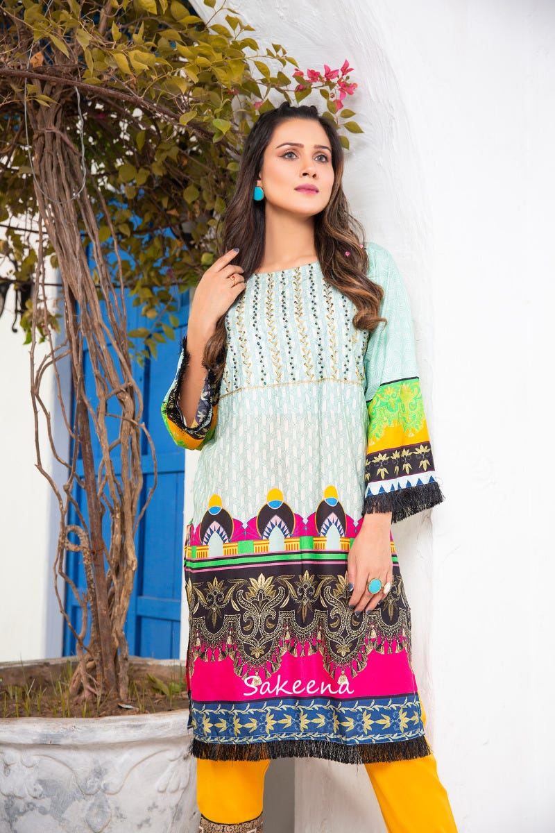 Winter Ready to Wear Handwork 2 Pcs Dress by Sakeena Hasan 09 - Image 3