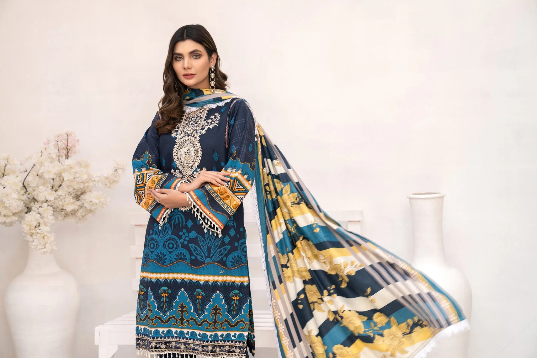 Winter Ready to Wear Khadar Emrboidered Collection by Sakeena Hasan 02 - Image 3